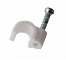 Крепеж кабеля круглый 5 мм, белый (упак. 50 шт)  07-4005  REXANT