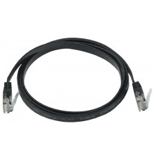Коммутационный шнур плоский (патч-корд) кат.6 UTP 3м чёрный  PC09-C06U-3M-FL  ITK