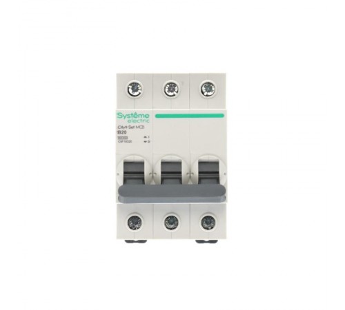 Выключатель автоматический трёхполюсный 20A B 6kA City9  C9F16320 Systeme Electric