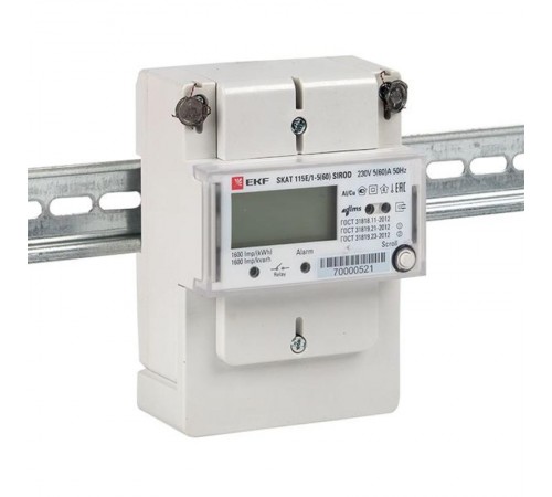 Счетчик электрической энергии однофазный многотарифный SKAT 115E/1-5(60) SIROD (встроеное реле) PROxima  11502R  EKF