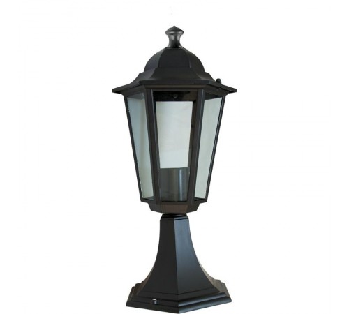Светильник садово-парковый 6104 60W 230V E27 170*170*370мм черный  11058  FERON