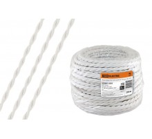 Ретро провод "Эко" 2х2,5 витой ГОСТ белый (20м)  SQ2801-0202  TDM