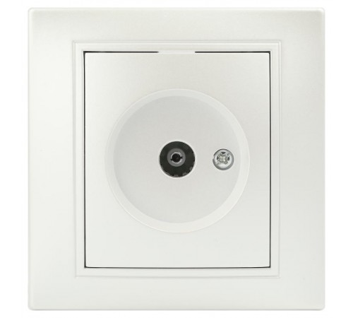 Розетка Intro Plano 1-301-06 TV одиночная, IP20, СУ, перламутр  Б0053986  Intro