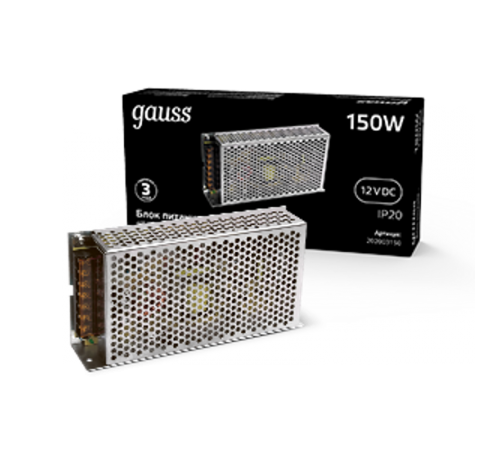Блок питания для светодиодной ленты LED STRIP PS 150W 12V IP20  202003150  Gauss