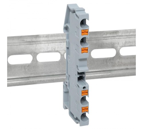 Клеммная колодка пружинная 4 Push-in 4 вывода серая PIT-4-4  EKF