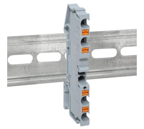 Клеммная колодка пружинная 4 Push-in 4 вывода серая PIT-4-4  EKF