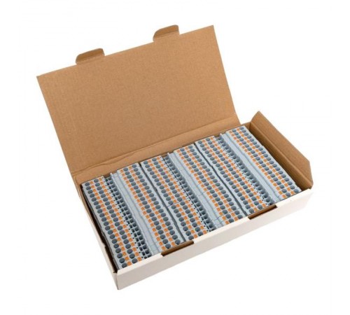 Клеммная колодка пружинная 4 Push-in 4 вывода серая PIT-4-4  EKF