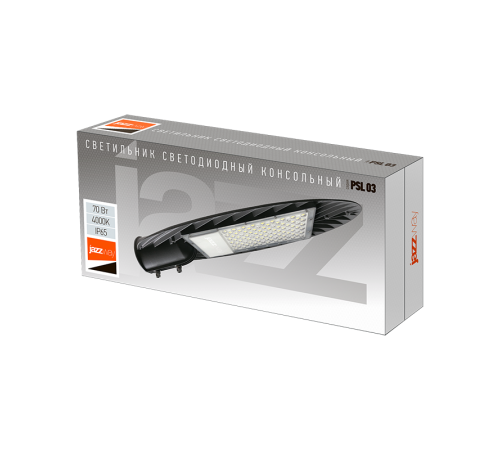 Светильник светодиодный консольный уличный ДКУ PSL 03 70w 4000K IP65 GR AC190-260V (2г.гар)  .5022690  Jazzway