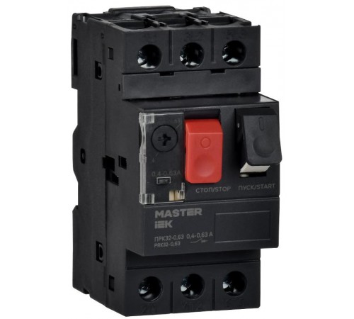 Пускатель ручной кнопочный ПРК32-0,63 In=0,63A Ir=0,4-0,63A Ue 660В  DMS11-C63  IEK