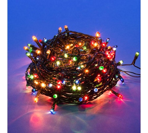 Гирлянда с контроллером  UDL-S1000-200/DGA MULTI IP20 MINI, 10м. 200 миниламп накаливания. мультиколор. шнур зеленый  UL-00003945  Uniel