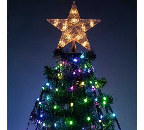 Гирлянда светодиодная   ERASG -03 нить со звездой на елку RGB 1,5 м упр. через мобильное приложение  Б0060434  ЭРА