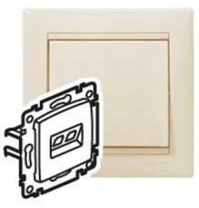 Valena Сл. кость Розетка комп(RJ45) 1-ая 5кат.крепление винт.с лапками  774130  Legrand