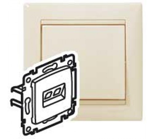 Valena Сл. кость Розетка комп(RJ45) 1-ая 5кат.крепление винт.с лапками  774130  Legrand