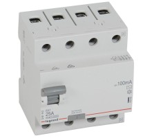 Выключатель дифференциальный (УЗО) RX3 4п 25А 100мА тип AC  402066  Legrand