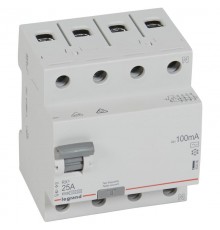 Выключатель дифференциальный (УЗО) RX3 4п 25А 100мА тип AC  402066  Legrand