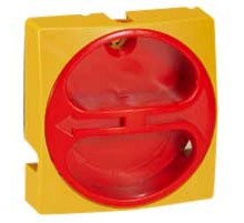 Рукоятка жёлто-красная - для установки на панель и рейку DIN - 20-63 А - сечение оси 66  022250  Legrand
