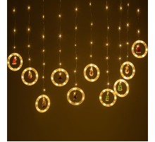 Светодиодная новогодняя гирлянда  ENING-MG занавес Волшебство теплый свет 2,7*0,5 м 120 led IP20  Б0060414  ЭРА