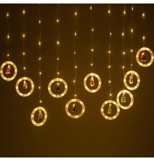 Светодиодная новогодняя гирлянда  ENING-MG занавес Волшебство теплый свет 2,7*0,5 м 120 led IP20  Б0060414  ЭРА