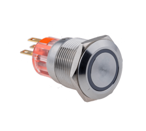 Кнопка IP67, с подсветкой, зеленая, с возвратом, 1NO+1NC, 220В AC, MT67-R220G11  107347  ОВЕН