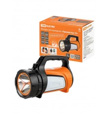 Фонарь светодиод. "Прожектор 10", аккум., 10 Вт LED+12 SMD+12 SMD, 350 лм, 3,7 В 2,4 А*ч, USB  SQ0350-0003  TDM