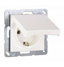 EcoProfi Белый Розетка с/з с крышкой, автозажим  EP1420KLWW  JUNG