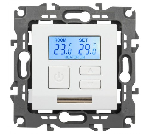Терморегулятор ЭРА Серия 12 12-4111-01М универс.230В-Imax16А, белый матовый   Б0065732  ЭРА