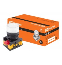 Лампа AL-22TE сигнальная d22мм белый неон/230В цилиндр   SQ0702-0037  TDM