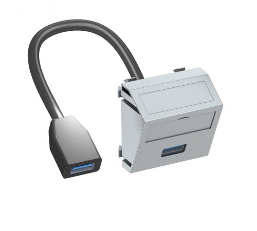 Мультимедийная рамка USB 3.0 A-A Modul45 (серебристый) (MTS-U3A F AL1)  6104940  OBO Bettermann
