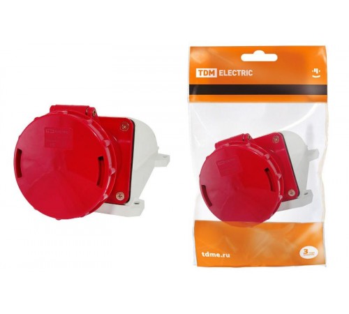 Розетка 135 стационарная 3Р+РЕ+N 63А 380В IP54   SQ0602-0008  TDM