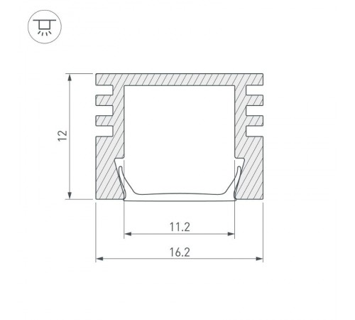 Профиль PDS-S-2000 ANOD  012095  Arlight