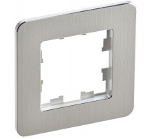 BRITE Рамка 1-ая РУ-1-1-Бр металл алюминий RE AL  BR-M12-M-21-K47  IEK