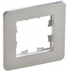 BRITE Рамка 1-ая РУ-1-1-Бр металл алюминий RE AL  BR-M12-M-21-K47  IEK