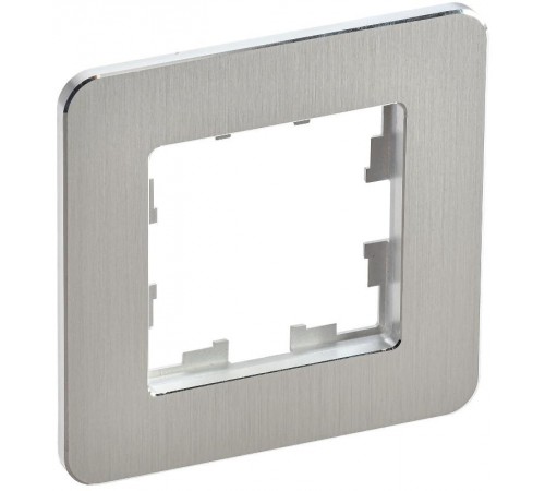 BRITE Рамка 1-ая РУ-1-1-Бр металл алюминий RE AL  BR-M12-M-21-K47  IEK