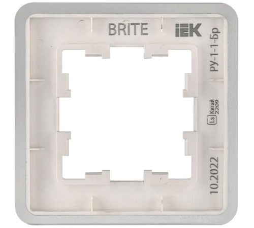 BRITE Рамка 1-ая РУ-1-1-Бр металл алюминий RE AL  BR-M12-M-21-K47  IEK