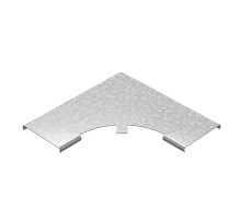 Крышка к углу плоскому плавному универсальному 90 град. к лотку 100, толщ. 1,0 мм, Сендзимир цинк, 020317  КУПТРП90-100-1,0-R100-СЦ   Ostec