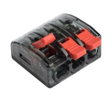 Клемма СМК 221-413 3 отверстия 0.2-4.0 мм2 (4шт.) EKF PROxima  plc-smk-221-413r  EKF