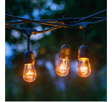 Гирлянда нить Филамент 2, ERABL-FIL2 9,5 м, длина провода 60 см, 20 LED, теплый белый, E27, каучук, 220В, IP44  Б0056018  ЭРА