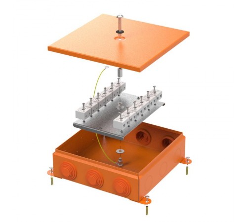 Коробка металлическая огнестойкая 70-0390-FR10.0-24 E15-E120 RAL2004 200x200x65 (4 шт/кор)  70-0390-2004-FR10.0-24  Промрукав
