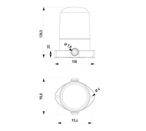 Светильник  НББ 02-60-001 для бани керамика/стекло прямой IP54 E27 max 60Вт 135х110х85 белый  Б0064005  ЭРА