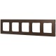 Рамка для розеток и выключателей  Серия 12 12-5205-13 на 5 постов, Классик, бронза  Б0067793  ЭРА