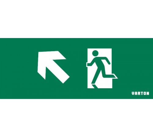 Пиктограмма (Наклейка) Фигура / Стрелка Влево Вверх для аварийно-эвакуационного светильника IP20  V1-R0-70354-21A01-2017  VARTON
