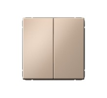 ArtGallery Песочный Выключатель 2-клавишный КНОПОЧНЫЙ, 10АХ, механизм, быстрозажим. клем.  GAL001217S  SE