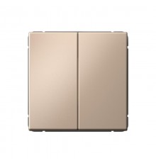 ArtGallery Песочный Выключатель 2-клавишный КНОПОЧНЫЙ, 10АХ, механизм, быстрозажим. клем.  GAL001217S  SE