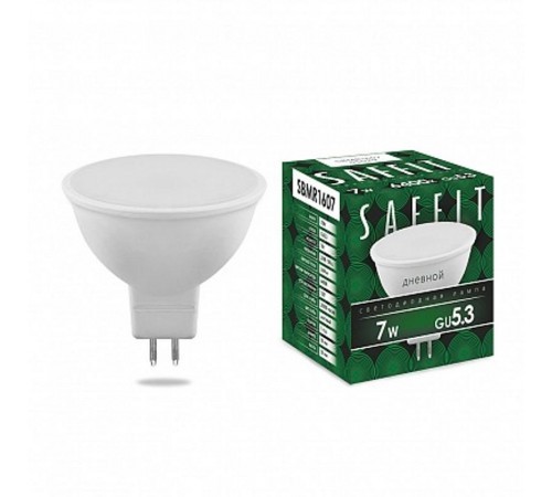 Лампа светодиодная SBMR1607 7W 6400K 230V GU5.3 MR16  55029  SAFFIT