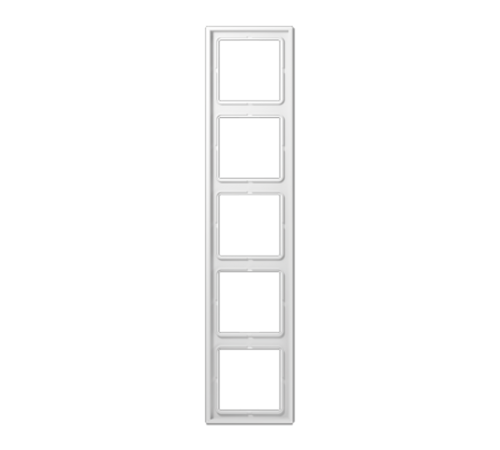 Рамка для вертикальной и горизонтальной установки, 5 постов; дюропласт; белый; LS990  LS985WW  Jung