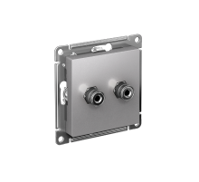 AtlasDesign Алюминий АудиоРозетка двухместная  ATN000387  SE