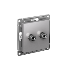 AtlasDesign Алюминий АудиоРозетка двухместная  ATN000387  SE
