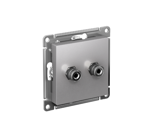 AtlasDesign Алюминий АудиоРозетка двухместная  ATN000387  SE