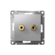 AtlasDesign Алюминий АудиоРозетка двухместная  ATN000387  SE