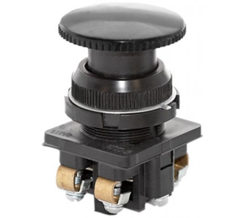 КЕ-191 У2 исп.1, черный, 2з, гриб без фиксации, IP54, 10А, 660В, выключатель кнопочный  (ЭТ)  ET512912  Электротехник